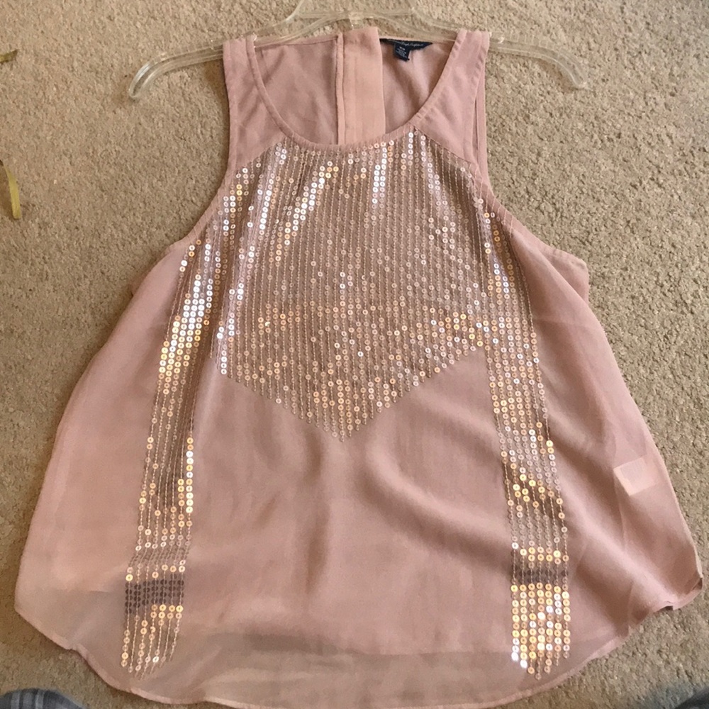 blush color dress tank top